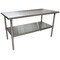 Bk Resources Work Table 16/304 Stainless Steel With Stainless Steel Shelf 60"Wx30"D CVT-6030 - alternate 1